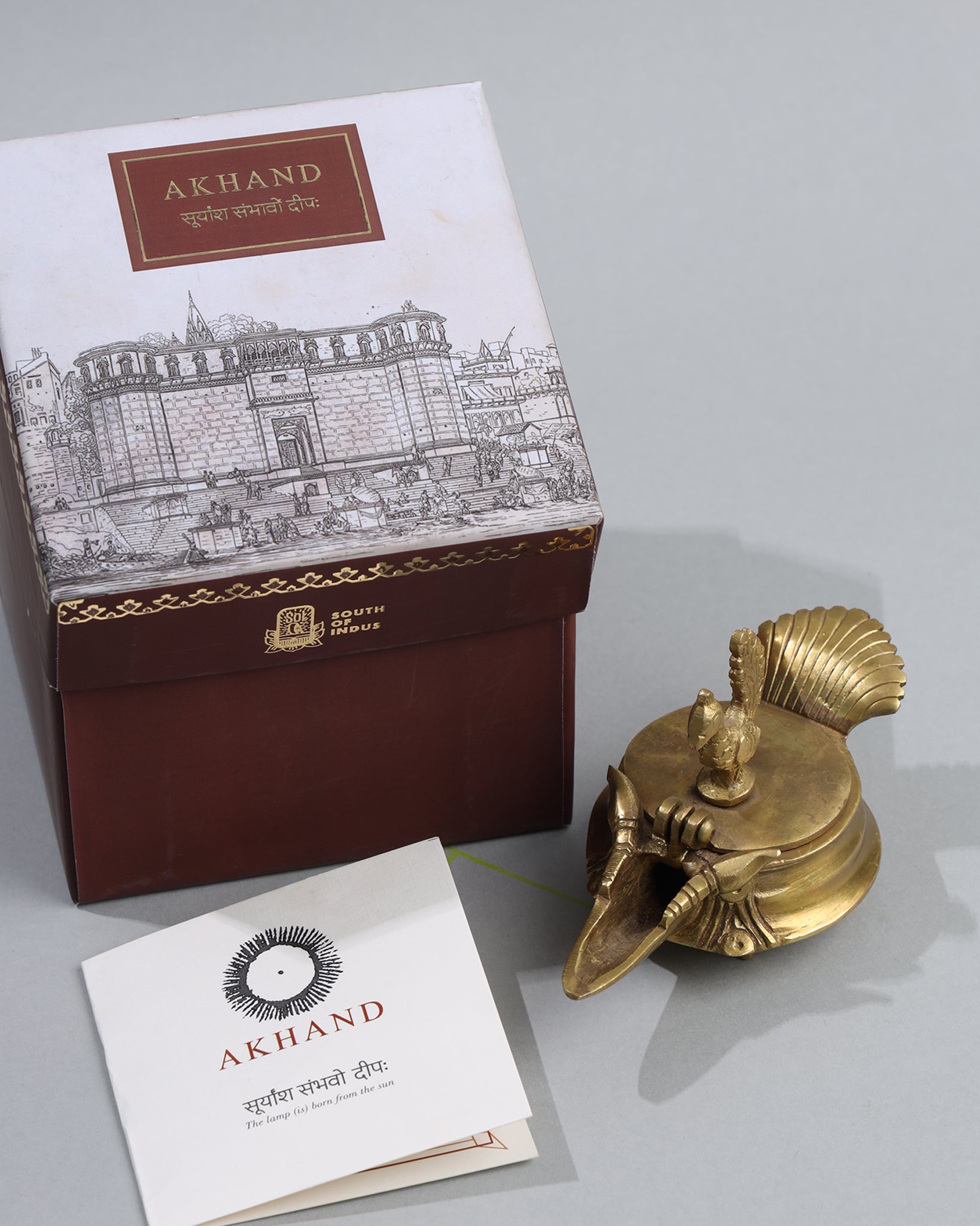 Akhand diya packaging box and card