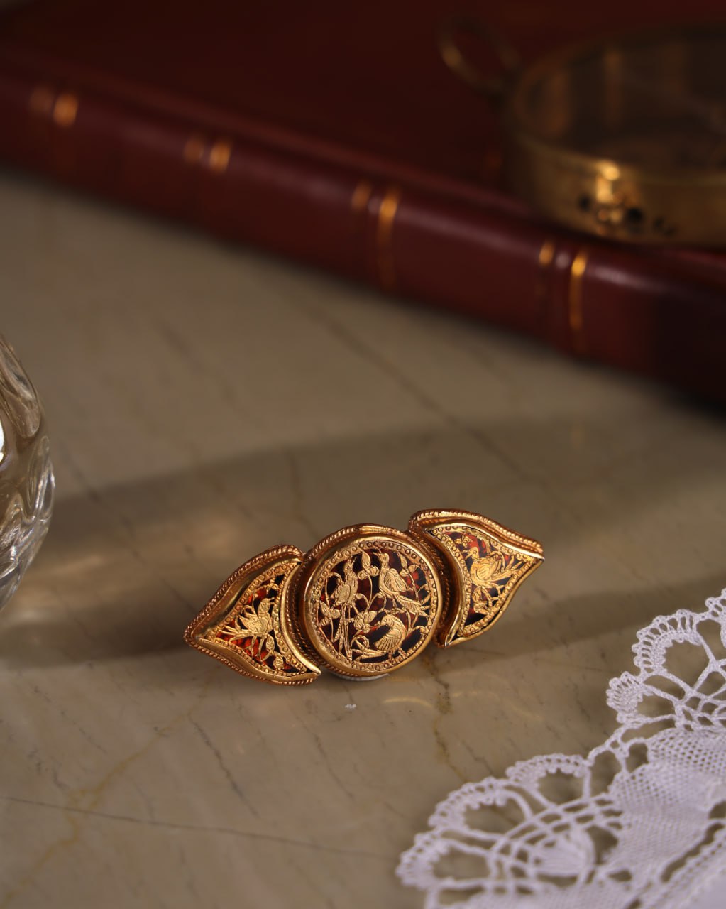 Malwa - Thewa Brooch - Koyal