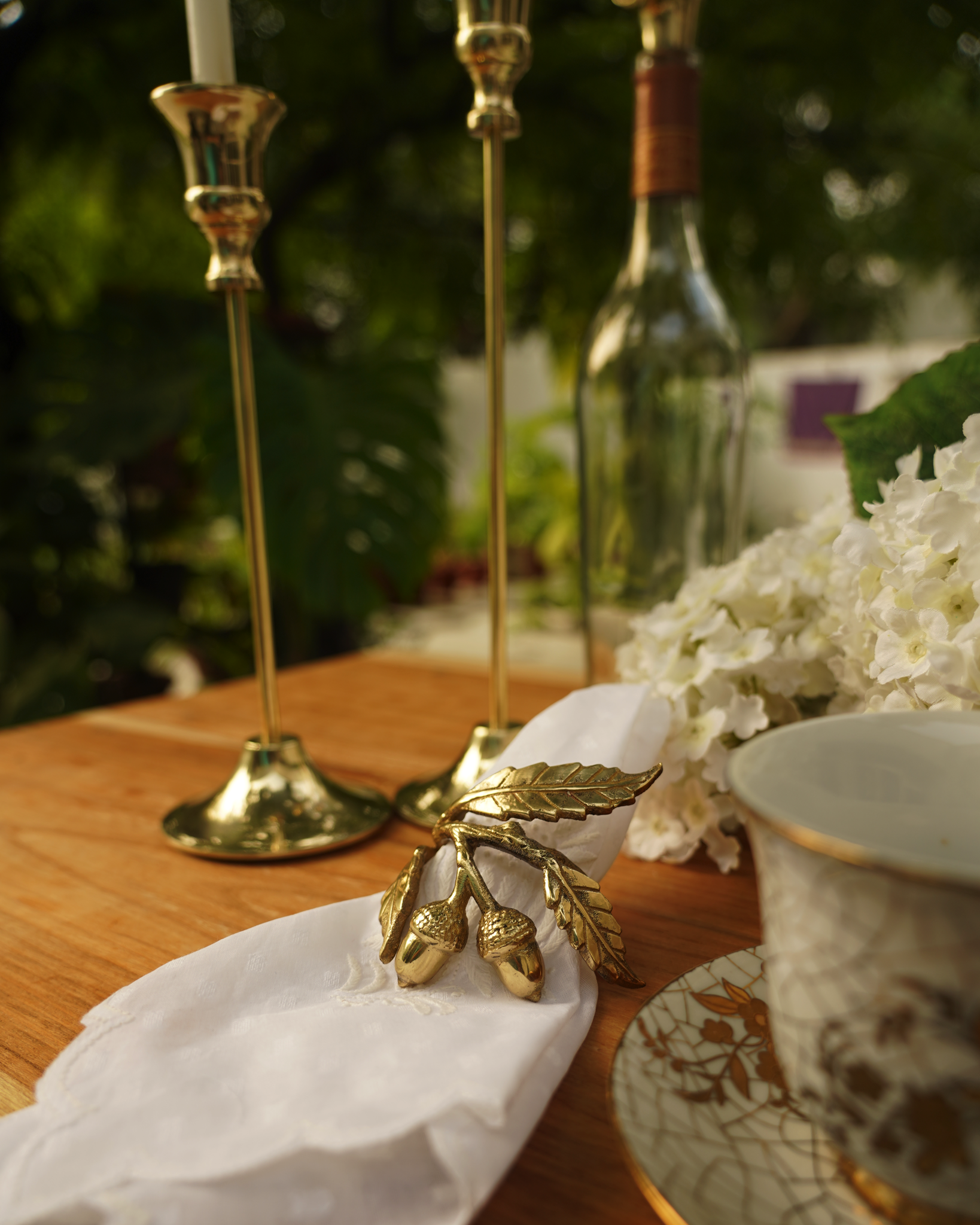Silver Oak Napkin Rings