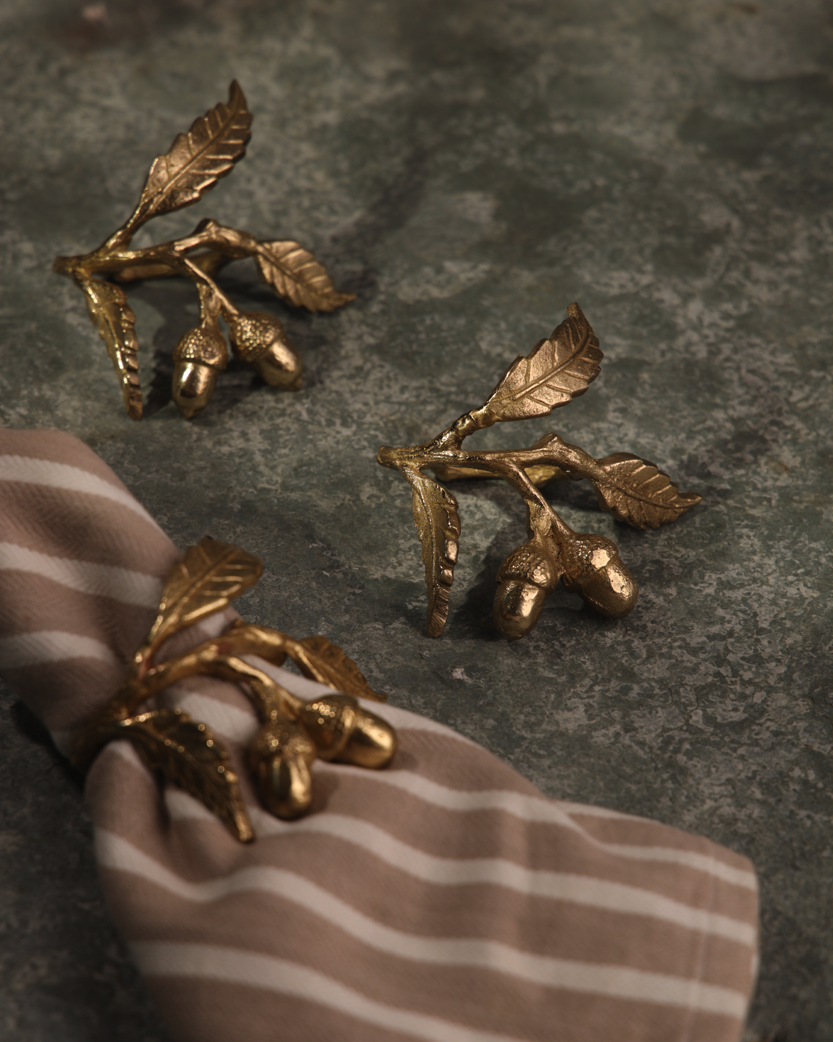 Silver Oak Napkin Rings