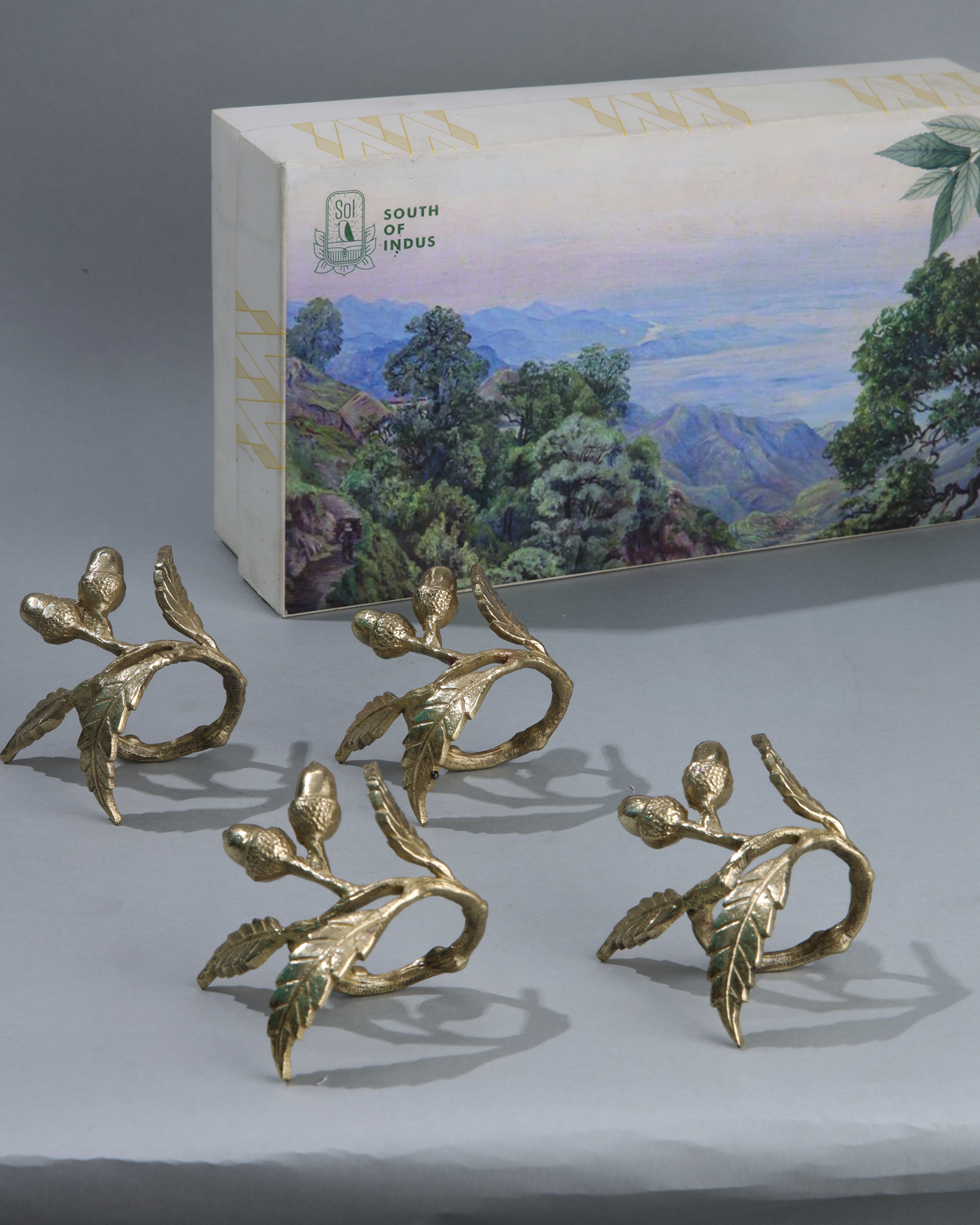 Silver Oak Napkin Rings