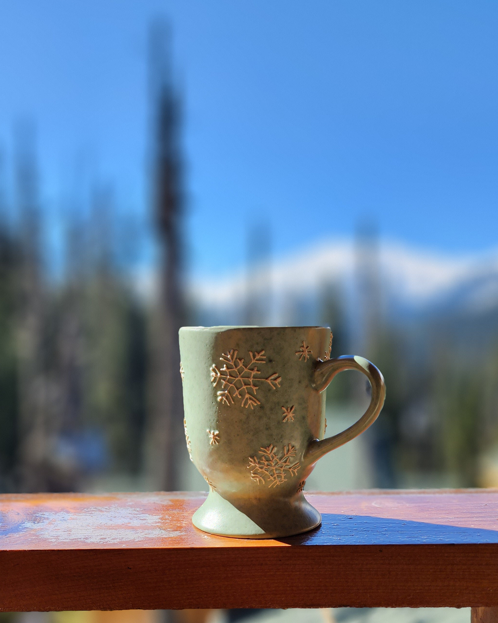 Snowflake Stoneware Mug