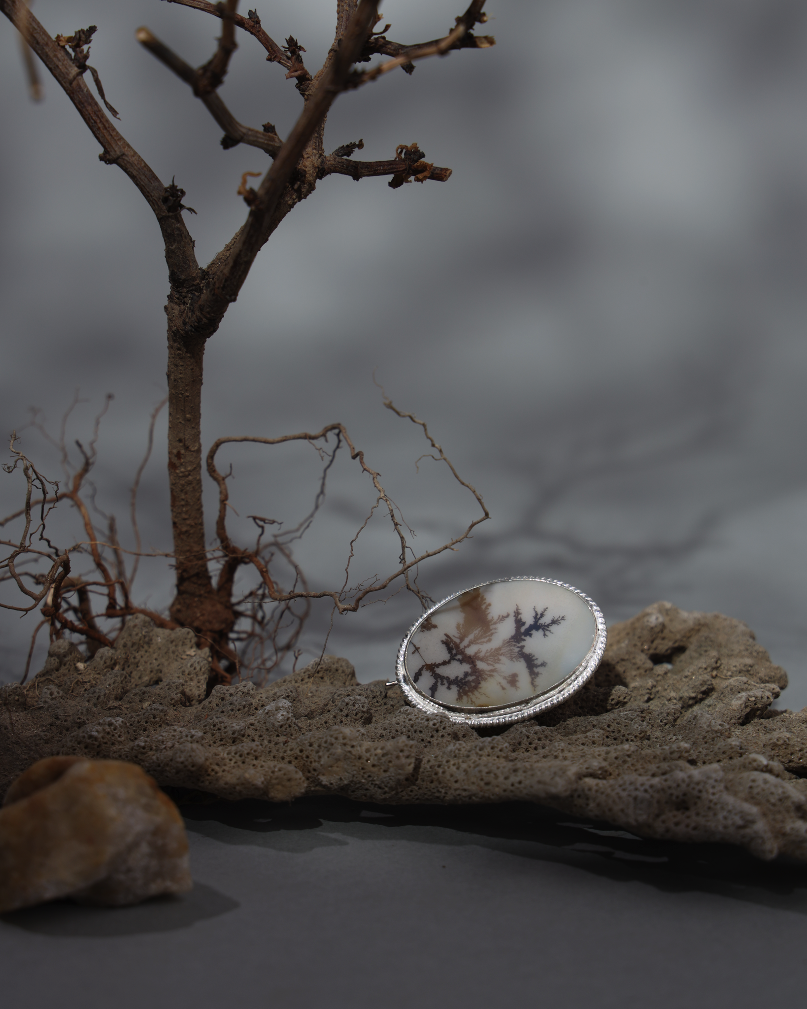 Dendritic agate, Fossilized algae, Ken river, Bundelkhand