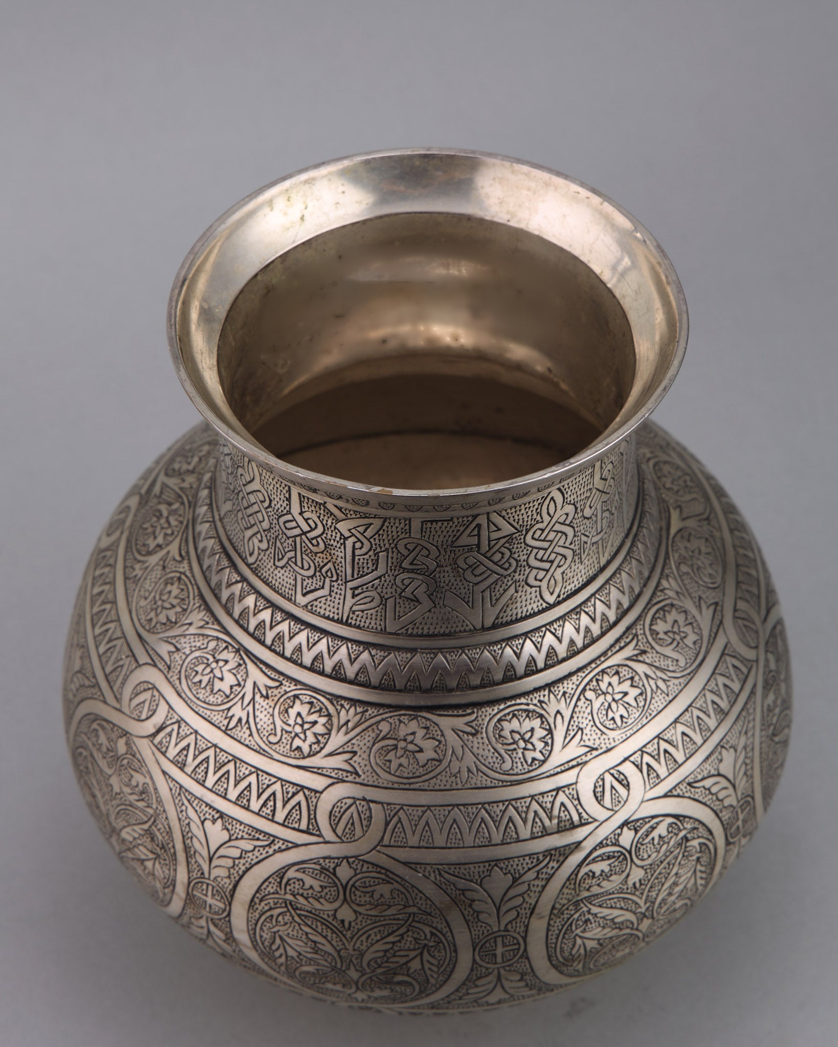 Persia vase, Islamic vase, Hand etching, silver vase, flower vase, luxury ase
