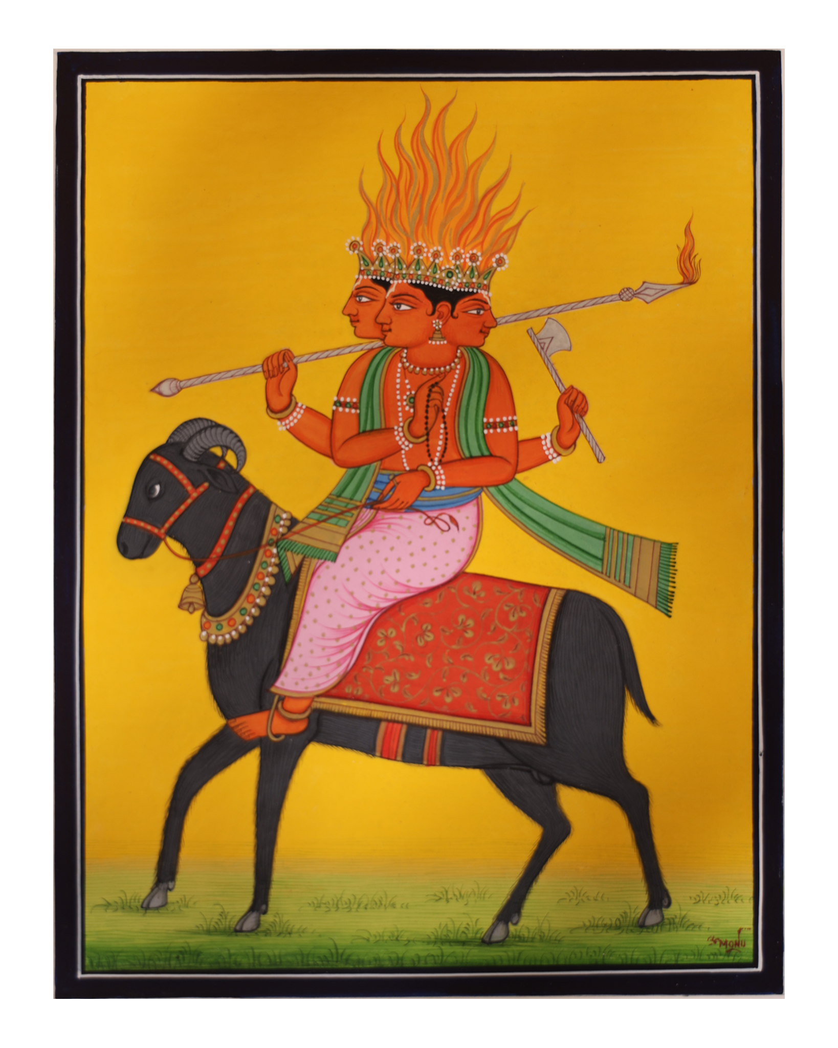 Agni- Kangra Painting