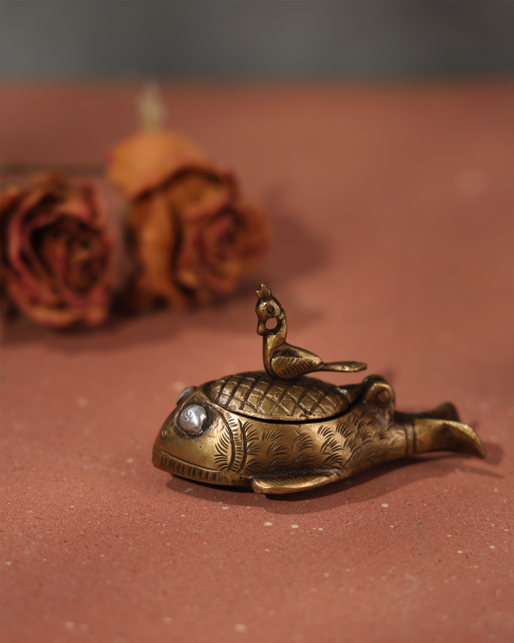 Brass boxes, tiny box, trinket box, tika box, Mahoba brassware